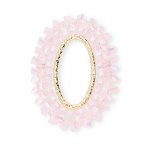 Ciondoli sfaccettati ovale rosa chiaro AB-oro