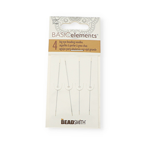 Beadsmith Aghi Infilaperle ad occhio grande 6cm argento