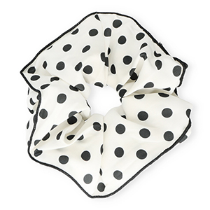 Elastici per capelli a pois XL bianco-nero
