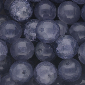 Perline di vetro 12mm blu denim
