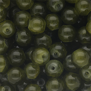 Perline di vetro 8mm verde militare