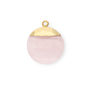 Ciondoli in pietra naturale Quarzo tonda rosa chiaro