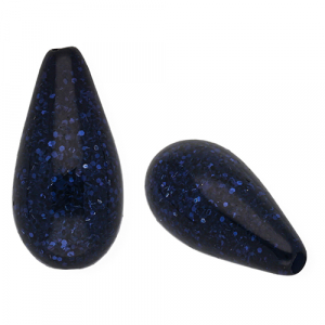 Perline Polaris Elements a forma di goccia Paipolas blu notte