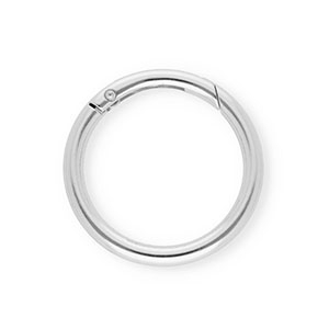 Componenti anello portachiavi chiusura a moschettone argento
