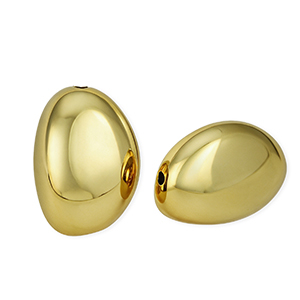 Perline in acrilico ovale oro