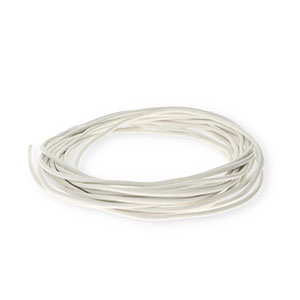 Pelle 2mm tubolare bianco