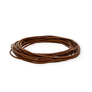Pelle 2mm tubolare marrone scuro