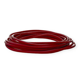 Pelle 3mm tubolare rosso
