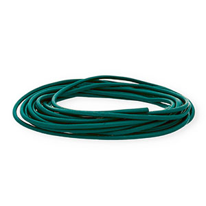 Pelle 3mm tubolare verde ottanio scuro