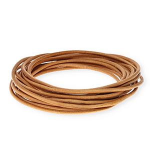 Pelle 3mm tubolare marrone chiaro