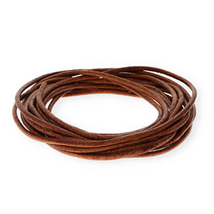 Pelle 3mm tubolare marrone