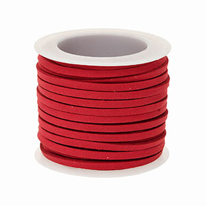 Similpelle scamosciata piatta 3 mm rosso
