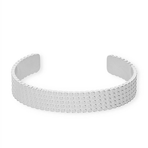 Bracciali in acciaio inossidabile bangle punti argento