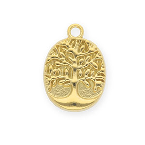 Ciondoli in acciaio inossidabile albero della vita oro