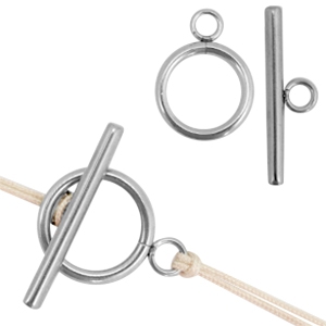 Chiusura a forma T in acciaio inossidabile argento (acciaio inossidabile)