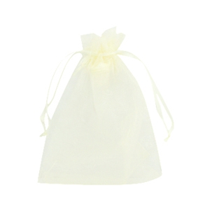 Sacchetti in organza 10x13 cm giallo chiaro