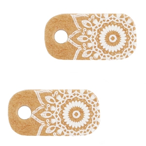 Espositori bigiotteria in cartoncino 'made with love' mandala marrone