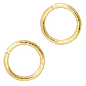 Componenti di metallo DQ anellini apribili 8mm oro 