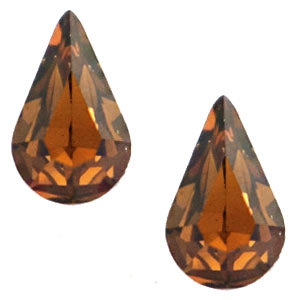 Swarovski Elements in varie forme 4328-10x6 mm a forma di goccia dorato Smoked topaz