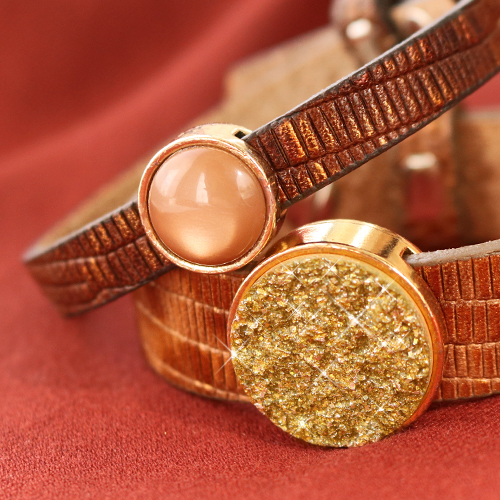 Mock Croc: bracciali Cuoio&reg; con stampa coccodrillo di grande tendenza