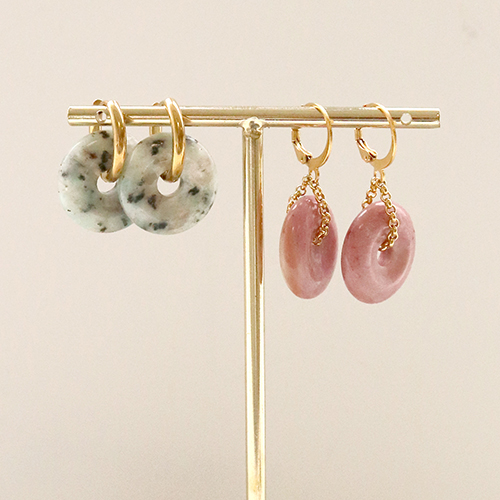 Guarda qui come creare fantastici orecchini e bracciali con ciondoli in pietra naturale rondella