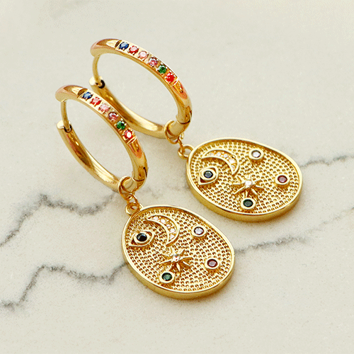 Personalizza questi bellissimi orecchini a cerchio in acciaio inossidabile