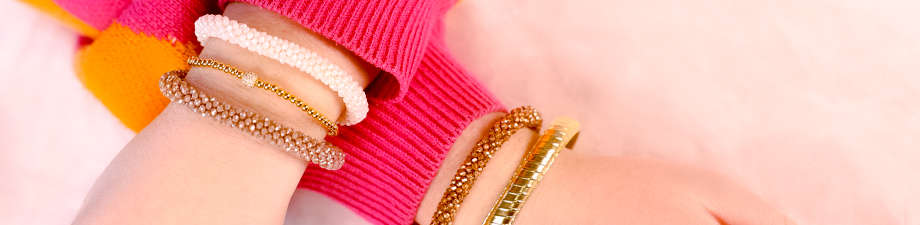 Bracciali con perline sfaccettate Bracciali con perline sfaccettate