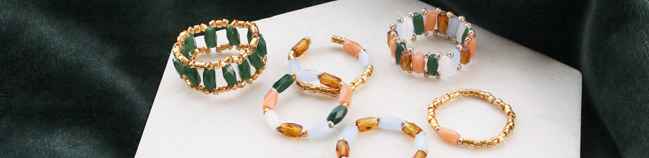 Perline sfaccettate tubo