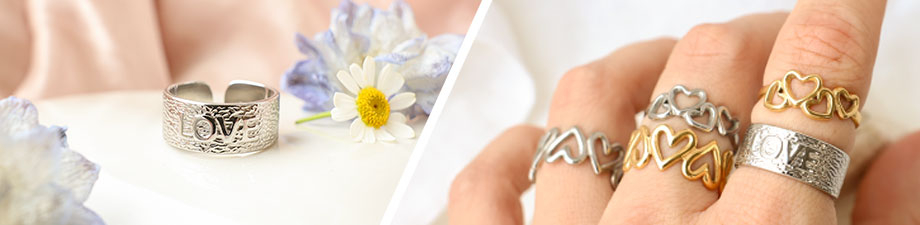 Nuova collezione di anelli in acciaio inossidabile