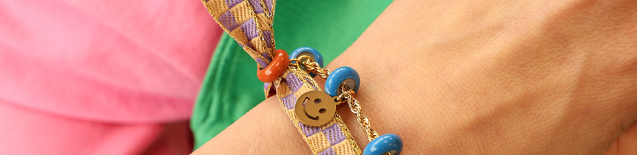 Colorate chiusure con perline scorrevole con smalto Colorate chiusure con perline scorrevole con smalto