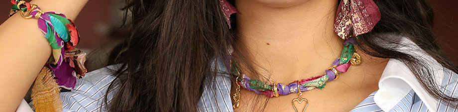 Collezione di nastri Sari in seta dai colori splendidi!