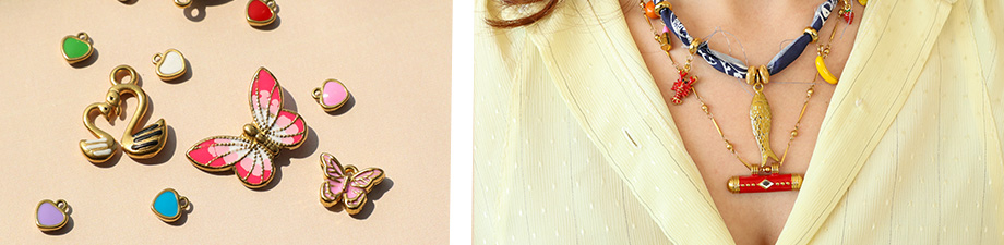 Splendida collezione di ciondoli in acciaio inossidabile