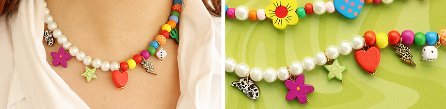 Perline di legno in varie forme Perline di legno in varie forme