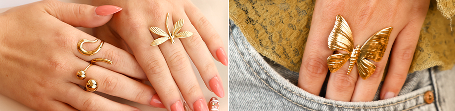 Nuova collezione di anelli in acciaio inossidabile Nuova collezione di anelli in acciaio inossidabile