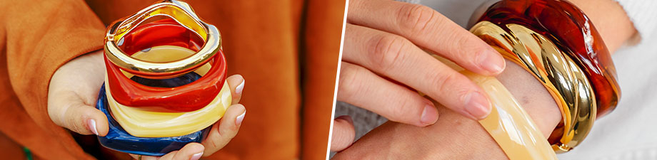 Nuova collezione di bracciali in resina