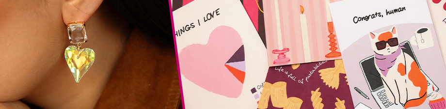 Orecchini in vetro crystal glass e BY31&reg; cartoncini 