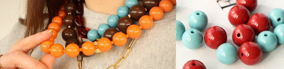 Nuova serie di perline in acrilico DQ rotonde