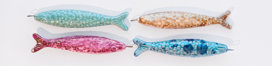 Ciondoli sardina in ceramica greca DQ 
