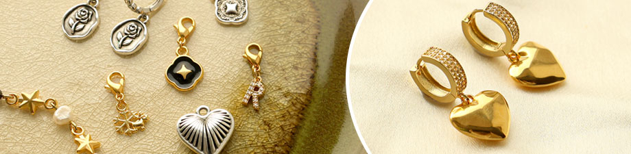 Ciondoli di metallo DQ color argento antico